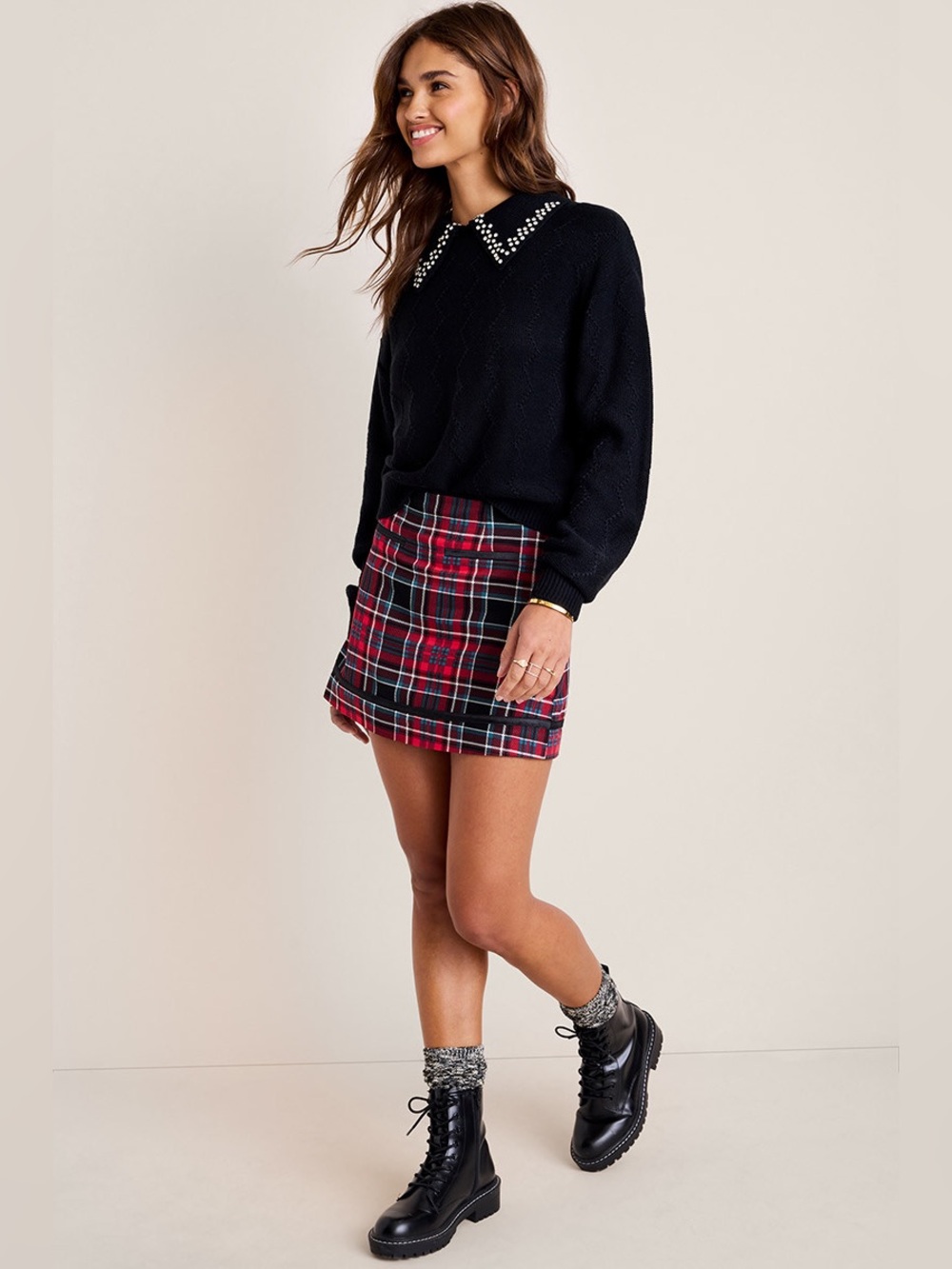 Riley Plaid Mini Skirt
